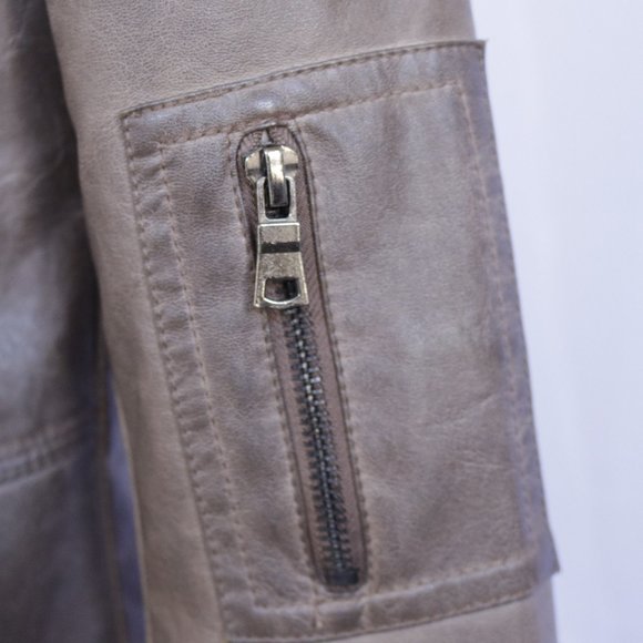 Le Chateau Faux Leather Motorcycle Jacket - Picture 4 of 7